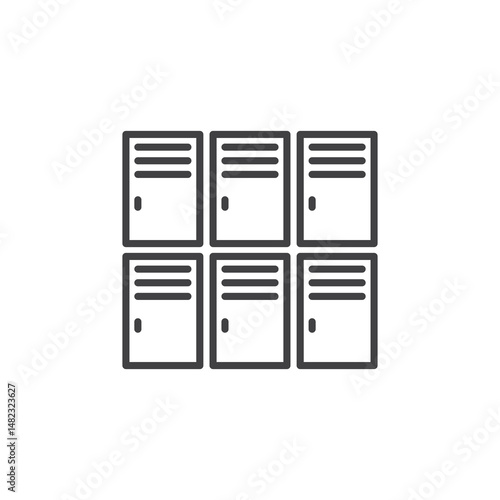 Locker vector Icon in trendy flat style isolated on white background