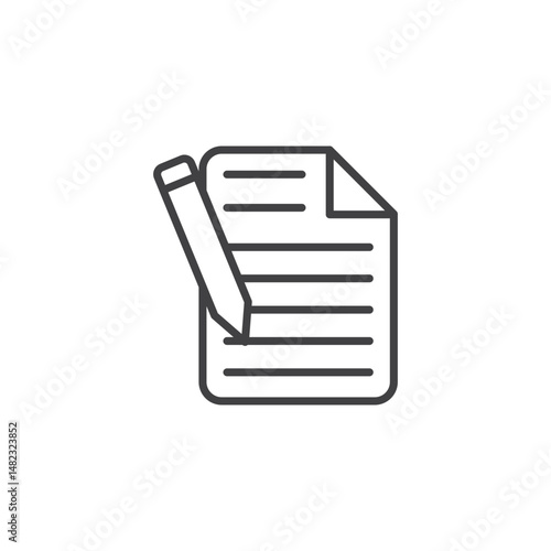 Write vector Icon in trendy flat style isolated on white background