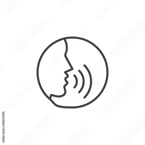 Voice control vector Icon in trendy flat style isolated on white background