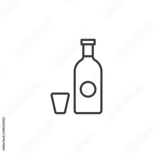 Vodka vector Icon in trendy flat style isolated on white background