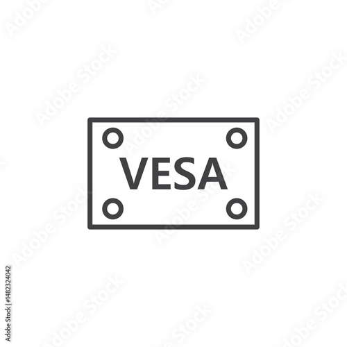 Vesa vector Icon in trendy flat style isolated on white background