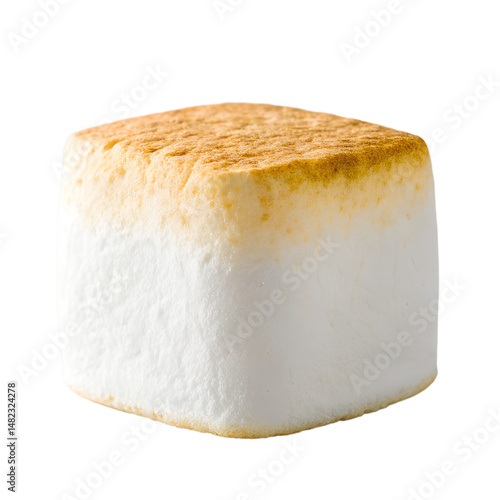 Marshmallow 3D image on white background, marshmallow 3D,3D food.