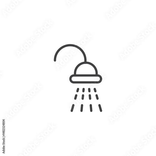Shower Head vector Icon in trendy flat style isolated on white background