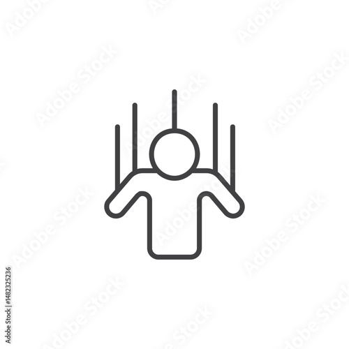 Puppet vector Icon in trendy flat style isolated on white background