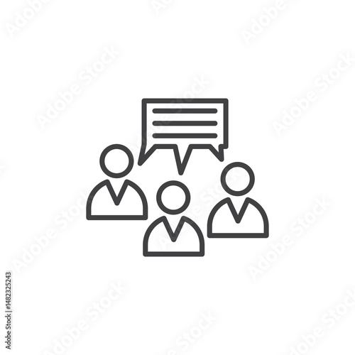 Public opinion vector Icon in trendy flat style isolated on white background