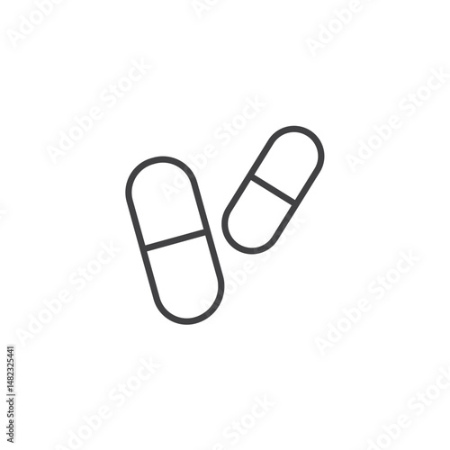 Pills vector Icon in trendy flat style isolated on white background