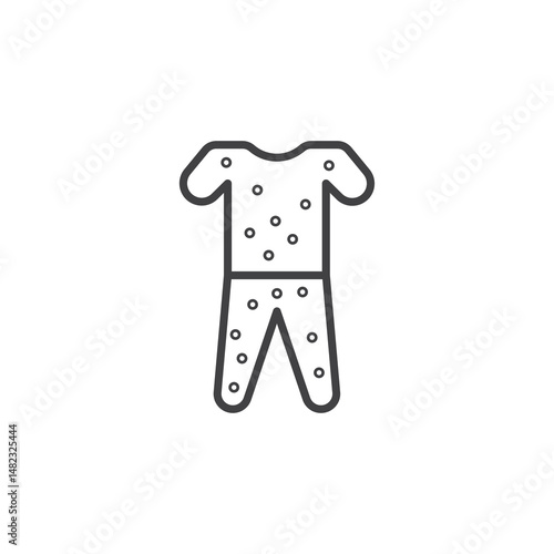 Pijama vector Icon in trendy flat style isolated on white background