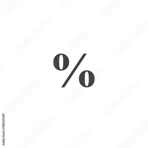 Percent vector Icon in trendy flat style isolated on white background