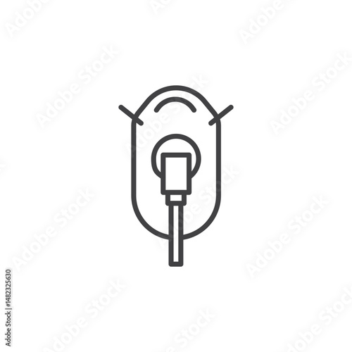 Oxygen mask vector Icon in trendy flat style isolated on white background