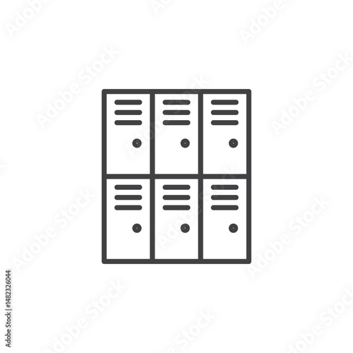 Locker vector Icon in trendy flat style isolated on white background