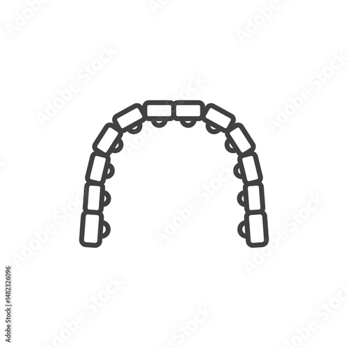 Lingual braces vector Icon in trendy flat style isolated on white background