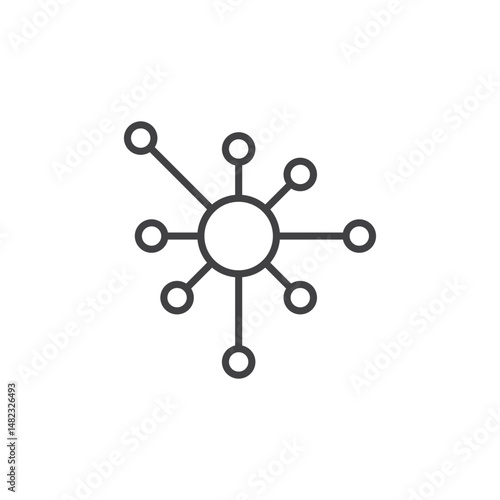 Hub vector Icon in trendy flat style isolated on white background