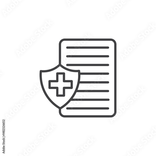 Health insurance vector Icon in trendy flat style isolated on white background