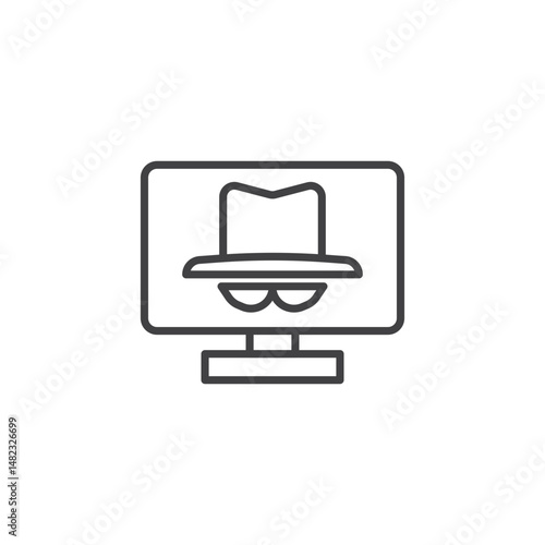 Hacker vector Icon in trendy flat style isolated on white background