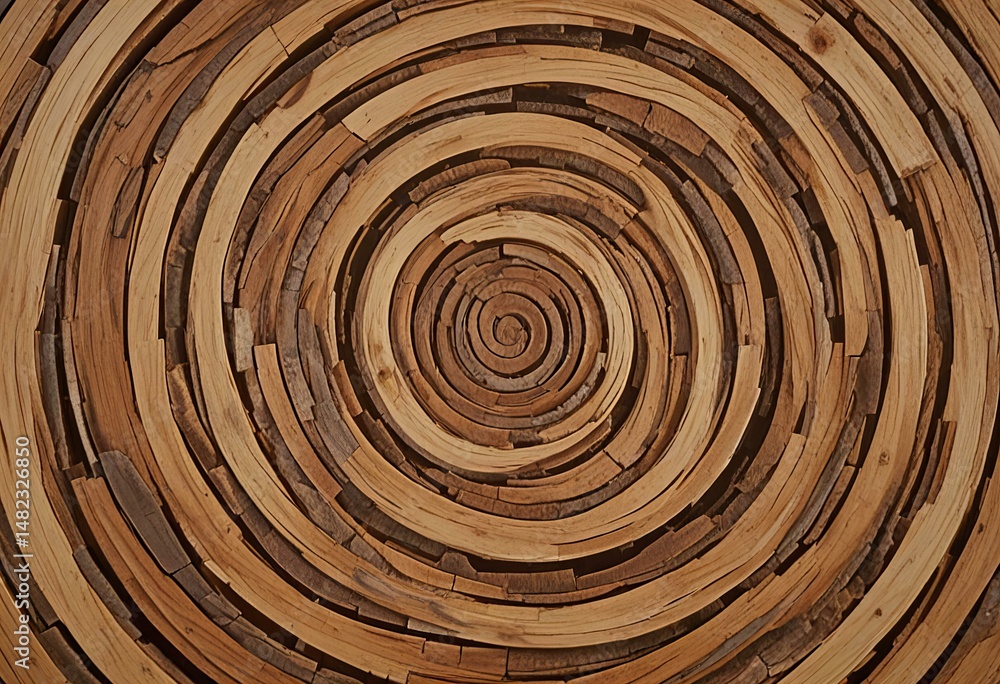 Fototapeta premium Abstract wood background with a spiral pattern
