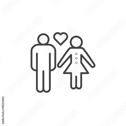 Girlfriend vector Icon in trendy flat style isolated on white background