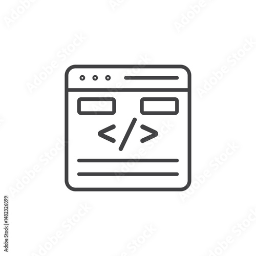 Front end vector Icon in trendy flat style isolated on white background