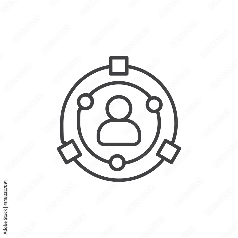 Fototapeta premium Experience vector Icon in trendy flat style isolated on white background