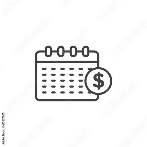 Fiscal year vector Icon in trendy flat style isolated on white background