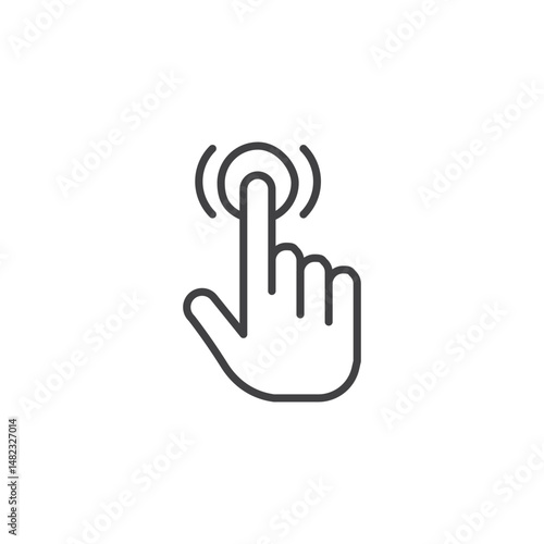 Finger control vector Icon in trendy flat style isolated on white background