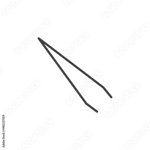 Eyebrow tweezers vector Icon in trendy flat style isolated on white background