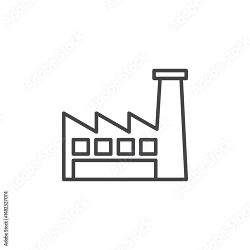 Factory vector Icon in trendy flat style isolated on white background