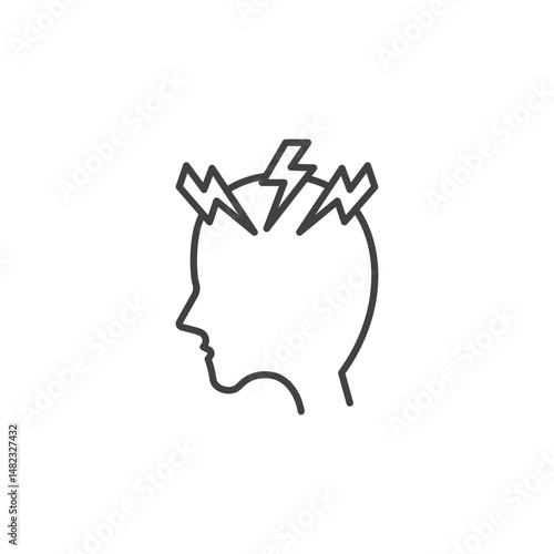 Depression vector Icon in trendy flat style isolated on white background