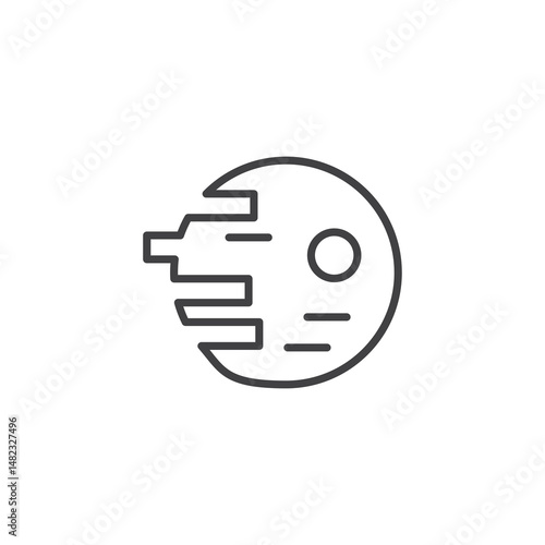 Death star vector Icon in trendy flat style isolated on white background