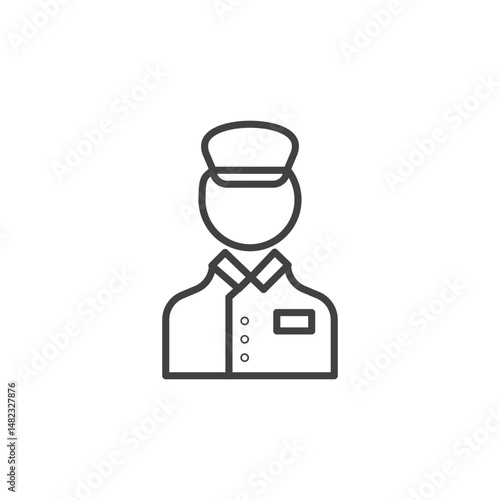 Concierge vector Icon in trendy flat style isolated on white background