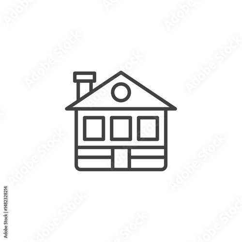Chalet vector Icon in trendy flat style isolated on white background