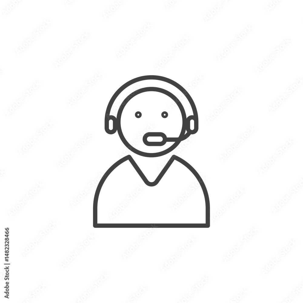 Callcenter vector Icon in trendy flat style isolated on white background Callcenter vector Icon in trendy flat style isolated on white background
