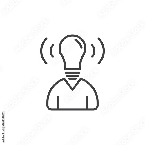 Brand awareness vector Icon in trendy flat style isolated on white background