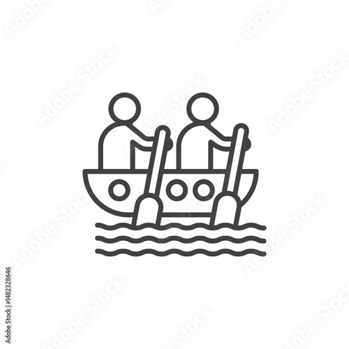 Boat race vector Icon in trendy flat style isolated on white background
