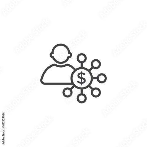 Affiliate marketing vector Icon in trendy flat style isolated on white background