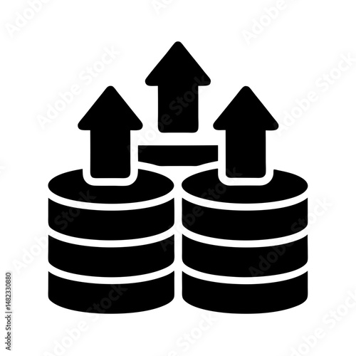 big data cluster silhouette icon
