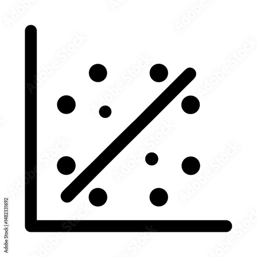 scatter plot correlation icon
