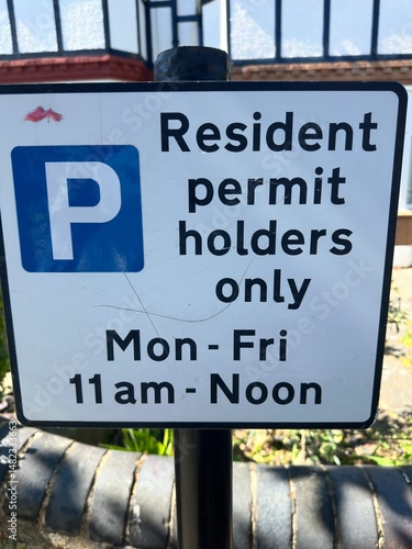 Resident permit sign