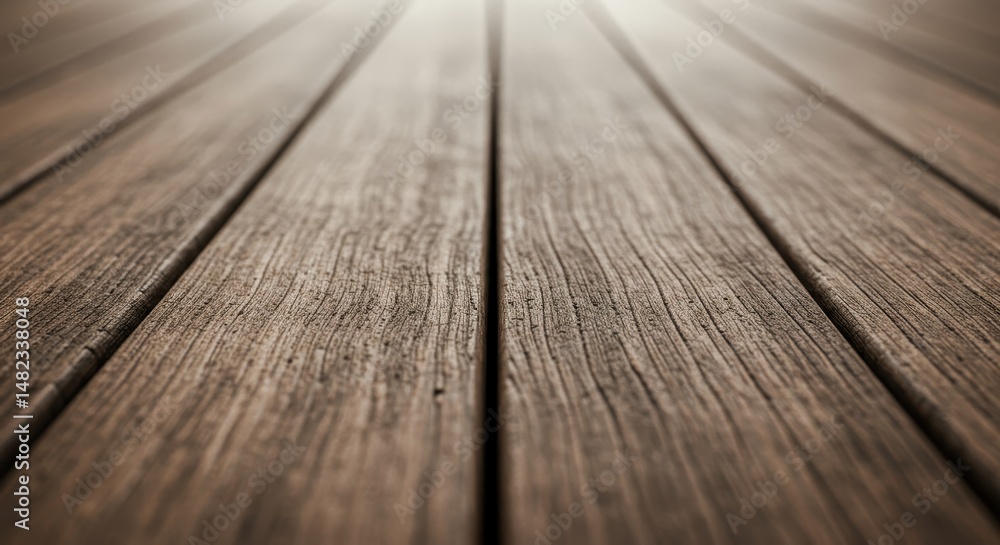 Close-up of weathered wooden floor planks with natural grain patterns and textures Close-up of weathered wooden floor planks with natural grain patterns and textures