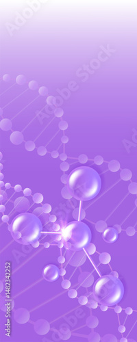Hyaluronic acid and Niacinamide hair and skin solutions ad, purple collagen serum drop with cosmetic advertising background ready to use, illustration vector.	