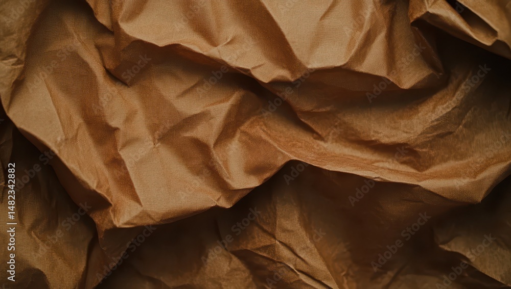 Crinkled, brown paper texture Crinkled, brown paper texture