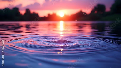 Wallpaper Mural Pastel Water Ripple Texture with Soft Gradient Sunset Torontodigital.ca