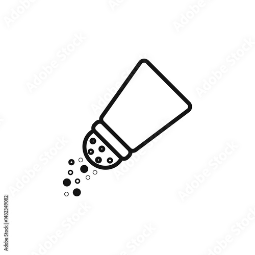 salt icon on white background. Editable stroke.