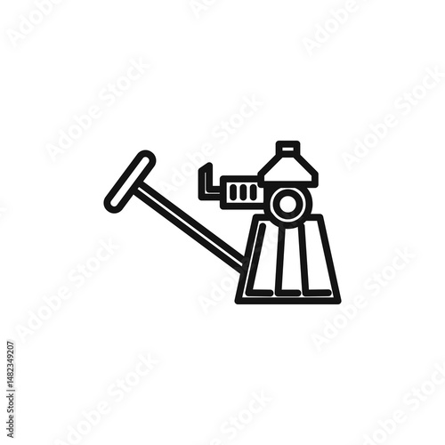 power float icon on white background. Editable stroke.