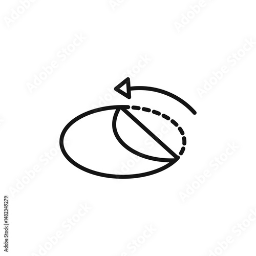 peel off sticker icon on white background. Editable stroke.