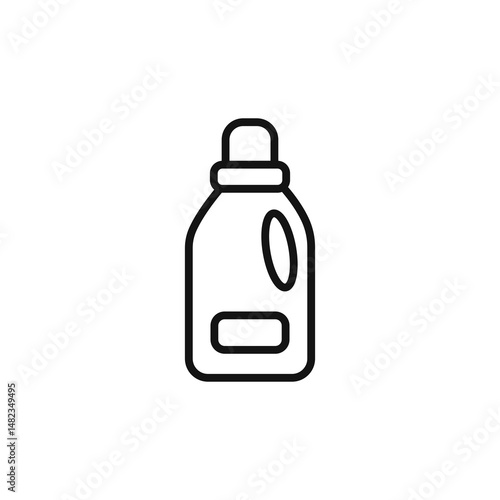 laundry detergent bottle icon on white background. Editable stroke.