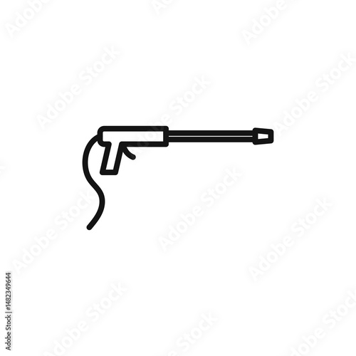 high pressure gun icon on white background. Editable stroke.