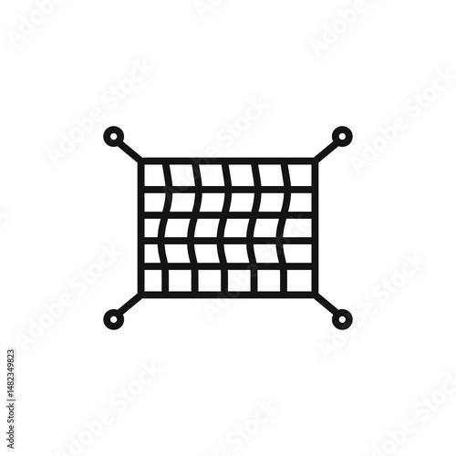 fishing net icon on white background. Editable stroke.