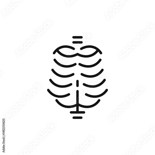 X-ray icon on white background. Editable stroke.