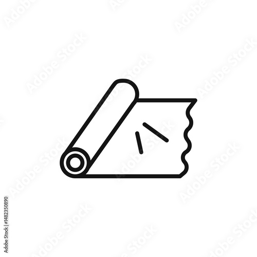 Tin foil icon on white background. Editable stroke.