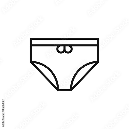 Panties icon on white background. Editable stroke.